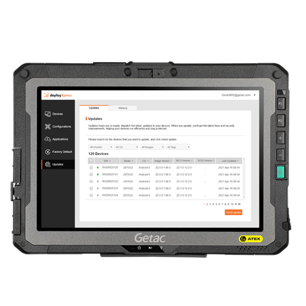 Getac ZX10-EX Tam Dayanıklı Android Tablet